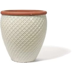 Kirschke Pflanzgefäß Farmhouse Pond 22 Cm Washed Creme