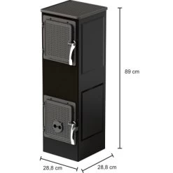 Werkstattofen Toba 2.0 (UNI 1000) Stahl Schwarz 6 KW EEK: A+ -Garten Welt Verkauf 048126095445 VM01 100223 L