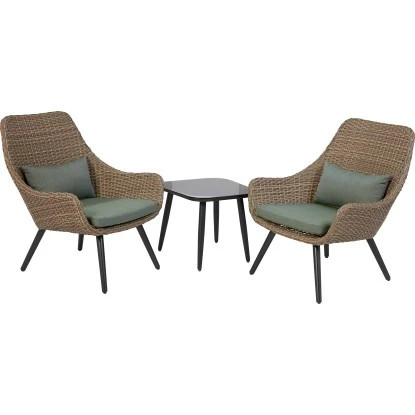 Balkonmöbel-Set Aliceville 3-teilig Polyrattan Grün-Grau 7 Balkonmöbel-Set Aliceville 3-teilig Polyrattan Grün-Grau – Bild 7