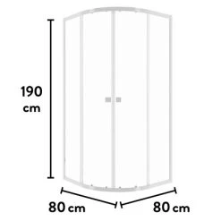 Baliv Duschkabine DUK-80.20R 80 Cm X 80 Cm Chrom -Garten Welt Verkauf 250312107720 VM01 190221 L