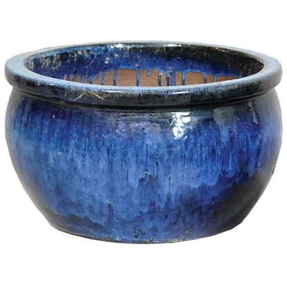 M Collections Pflanztopf Glasiert Bavaria Ø 25 Cm X 17 Cm Blau 1 M Collections Pflanztopf Glasiert Bavaria Ø 25 Cm X 17 Cm Blau