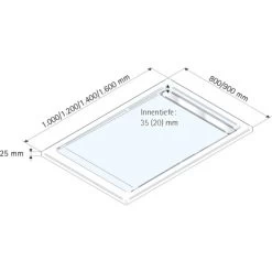 Schulte ExpressPlus Duschwanne Mit Rinne Extraflach 90x120cm -Garten Welt Verkauf 32020 2053 4060991037177 5