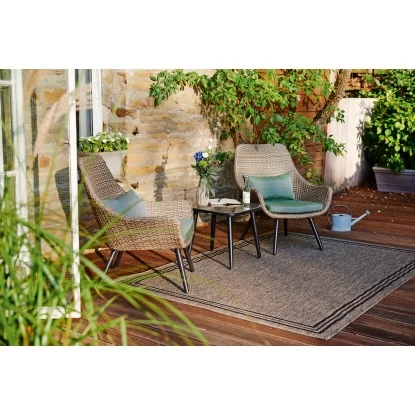 Balkonmöbel-Set Aliceville 3-teilig Polyrattan Grün-Grau 5 Balkonmöbel-Set Aliceville 3-teilig Polyrattan Grün-Grau – Bild 5