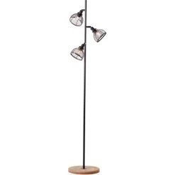 Brilliant Stehleuchte Avia Schwarz Und Holz -Garten Welt Verkauf 4004353397004 4731 S 01