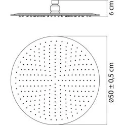 AquaSu Kopfbrause Santico Rund Edelstahl Ø 50 Cm 5 AquaSu Kopfbrause Santico Rund Edelstahl Ø 50 Cm -Garten Welt Verkauf 4006596722759 2177 3