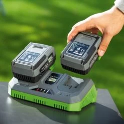 LUX 20 V Doppel-Schnellladegerät 1 PowerSystem -Garten Welt Verkauf 4007871960552 A 01