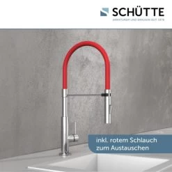 Schütte Spültischarmatur Mit Soft-Touch Schlauch Stilo Chrom-Schwarz -Garten Welt Verkauf 4008431791807 2759 2