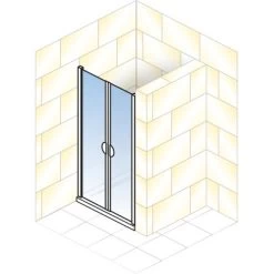 Schulte Pendeltür Logo Für Nische Echtglas Klar Hell 80 X 180 Cm -Garten Welt Verkauf 4060991013133 2053 5