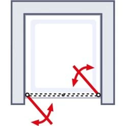 Schulte Pendeltür Logo Für Nische Echtglas Klar Hell 80 X 180 Cm -Garten Welt Verkauf 4060991013133 2053 6