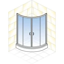 Schulte ExpressPlus Runddusche Sunny Sicherheitsglas Chromoptik 190x90x90cm -Garten Welt Verkauf 4060991051197 2053 5