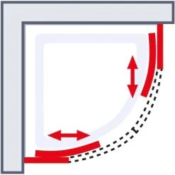 Schulte ExpressPlus Runddusche Sunny Sicherheitsglas Chromoptik 190x90x90cm -Garten Welt Verkauf 4060991051197 2053 6
