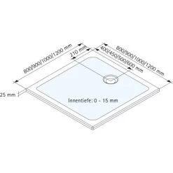 Schulte ExpressPlus Duschwanne Schulte-plan Eckig Mineralguss 90x90cm 9 Schulte ExpressPlus Duschwanne Schulte-plan Eckig Mineralguss 90x90cm -Garten Welt Verkauf 4060991056468 2053 3