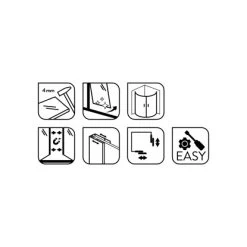 Baliv Duschkabine DUK-80.20R 80 Cm X 80 Cm Chrom -Garten Welt Verkauf 4250312107720 WEB02 270521