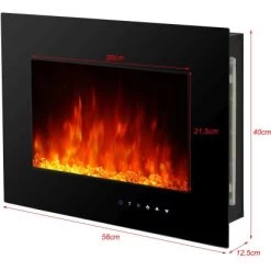 El Fuego Elektrokamin Aarau II Schwarz 900/2000 W -Garten Welt Verkauf 4250373262819 2240 S 8