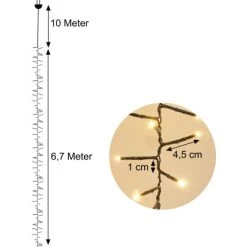 Amare LED-Lichterkette Galaxie 400 LEDs Mit Fernbedienung 6,7 M Warmweiß -Garten Welt Verkauf 4251083906468 4655 03