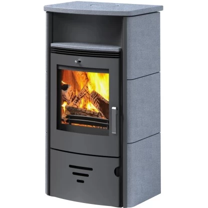 Accente Kaminofen Turin 2.0 Naturstein 6 KW Grau Mit Automatik EEK: A 1 Accente Kaminofen Turin 2.0 Naturstein 6 KW Grau Mit Automatik EEK: A