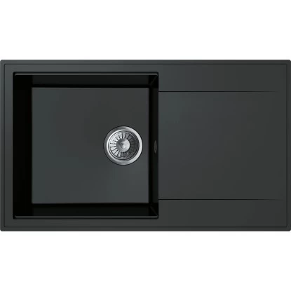 Miló Einbauspüle Granitverbundstoff Palladio 86 Schwarz 1 Miló Einbauspüle Granitverbundstoff Palladio 86 Schwarz