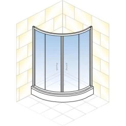 Schulte ExpressPlus Runddusche Sunny Sicherheitsglas Chromoptik 190x90x90cm -Garten Welt Verkauf 63462 2053 4060991051197 2