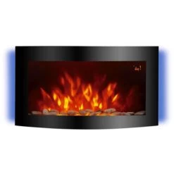 El Fuego Elektrokamin Davos (Zürich 2.0) Schwarz LED-Beleuchtung Dimmbar 2 KW