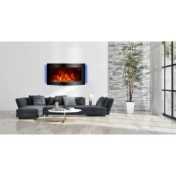 El Fuego Elektrokamin Davos (Zürich 2.0) Schwarz LED-Beleuchtung Dimmbar 2 KW -Garten Welt Verkauf 8 2240 AY6191 Milieufoto 1